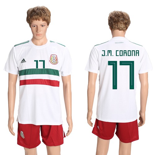 Mexico #17 J.M.Corona Away Soccer Country Jersey - Click Image to Close